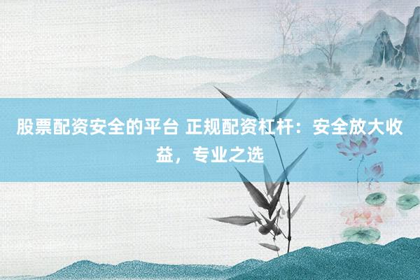 股票配资安全的平台 正规配资杠杆：安全放大收益，专业之选