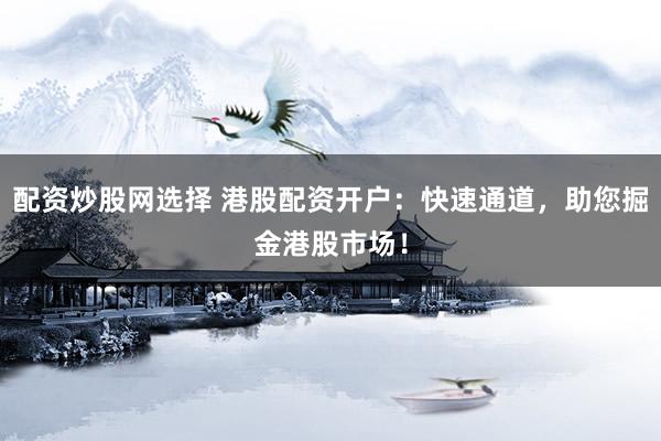 配资炒股网选择 港股配资开户：快速通道，助您掘金港股市场！