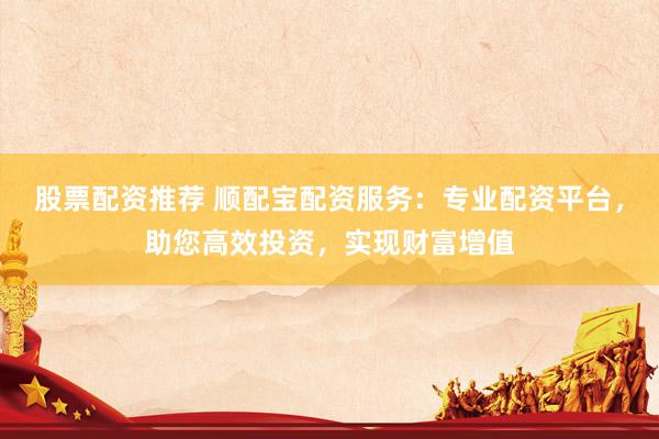 股票配资推荐 顺配宝配资服务：专业配资平台，助您高效投资，实现财富增值