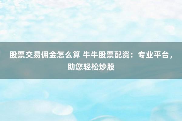 股票交易佣金怎么算 牛牛股票配资：专业平台，助您轻松炒股