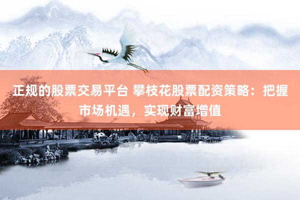 正规的股票交易平台 攀枝花股票配资策略：把握市场机遇，实现财富增值