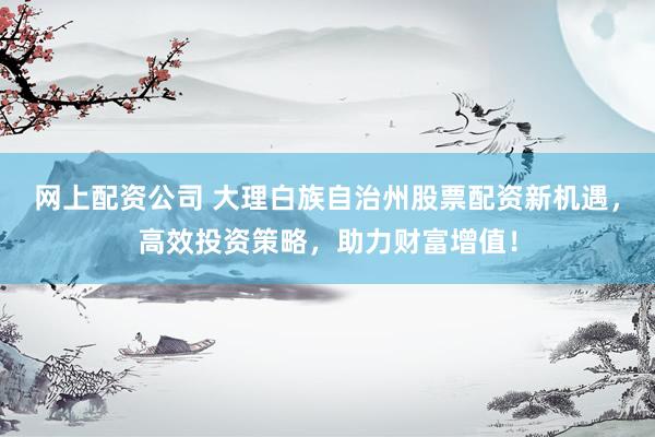 网上配资公司 大理白族自治州股票配资新机遇，高效投资策略，助力财富增值！