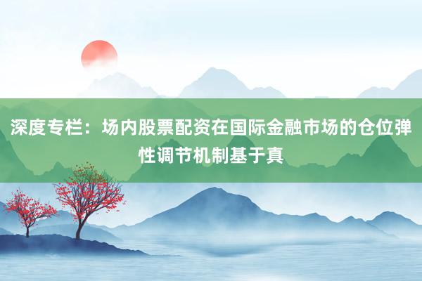 深度专栏:场内股票配资在国际金融市场的仓位弹性调节机制基于真