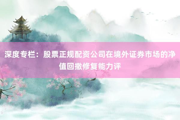 深度专栏：股票正规配资公司在境外证券市场的净值回撤修复能力评