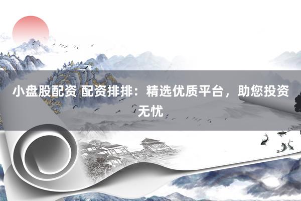 小盘股配资 配资排排：精选优质平台，助您投资无忧