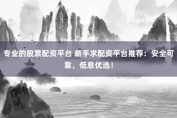 专业的股票配资平台 新手求配资平台推荐：安全可靠，低息优选！